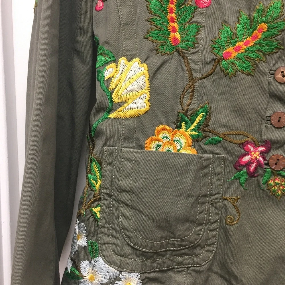 JOHNNY WAS JWLA Jacket Embroidered Trim - Picture 6 of 13